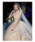 Guangzhou Auyan Fishtail Shoulder New Bridal Style Strapless V-neck Wedding Dress Autotest K003 Gown MegaBDM