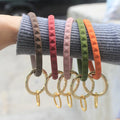Fashion Cheap Custom Keychain Silicone Diamond Bangle Bracelet for Women