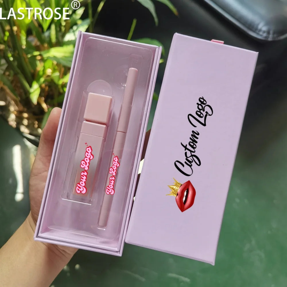 Creamy Lip Liner & Matte Liquid Lipstick Silky Smooth Twist Lip Liner Lipstick Kit Private Label 20 Color Shade Lipstick Kit