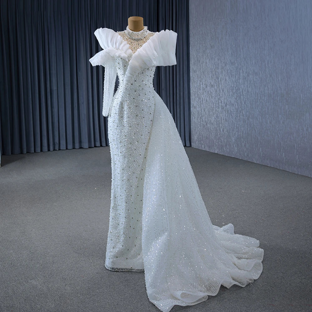 Muslim Wedding Dress Luxury for 2024 Women Beaded Mermaid Bridal Gowns Custom Made Rsm231032