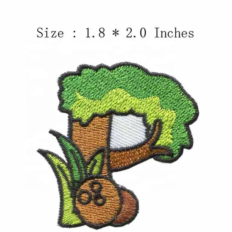Custom Embroidered Twill 3D Patches 2" High Iron-On for Garment Accessories Kids Animal Design Machine Embroidered