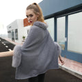 New Arrives Cashmere Sweater Women Sweater With Fox Fur Collar and Cuffs Cashmere Wool Cloak Sweater