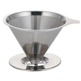 Silver Color 304 Stainless Steel Coffee Tea Filter Basket 3-4 Cups