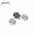 YuenZ 2 Colour Antique Silver Color Lucky Four Leaf Clover Charms Making Pendant Fit DIY Handmade Jewelry 20*13mm Q403