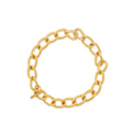 Chris April Fashion Jewelry 316L Stainless Steel PVD Gold Plated Geometry Big Circle Chain Bracelet