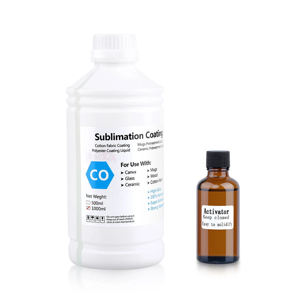 OCBESTJET Sublimation Coating Liquid for  Epson 100% Compatible for Cotton Fabric Mugs Glass Metal Wood  Pretreatment Liquid