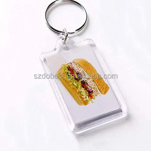 2*3inch Wholesale Picture Rectangle clear Acrylic Diy Photo Frame Keychain