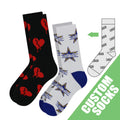Custom Design Socks With Brand Logo Wholesale Jacquard Print Novelty Socks Custom Logo Socks