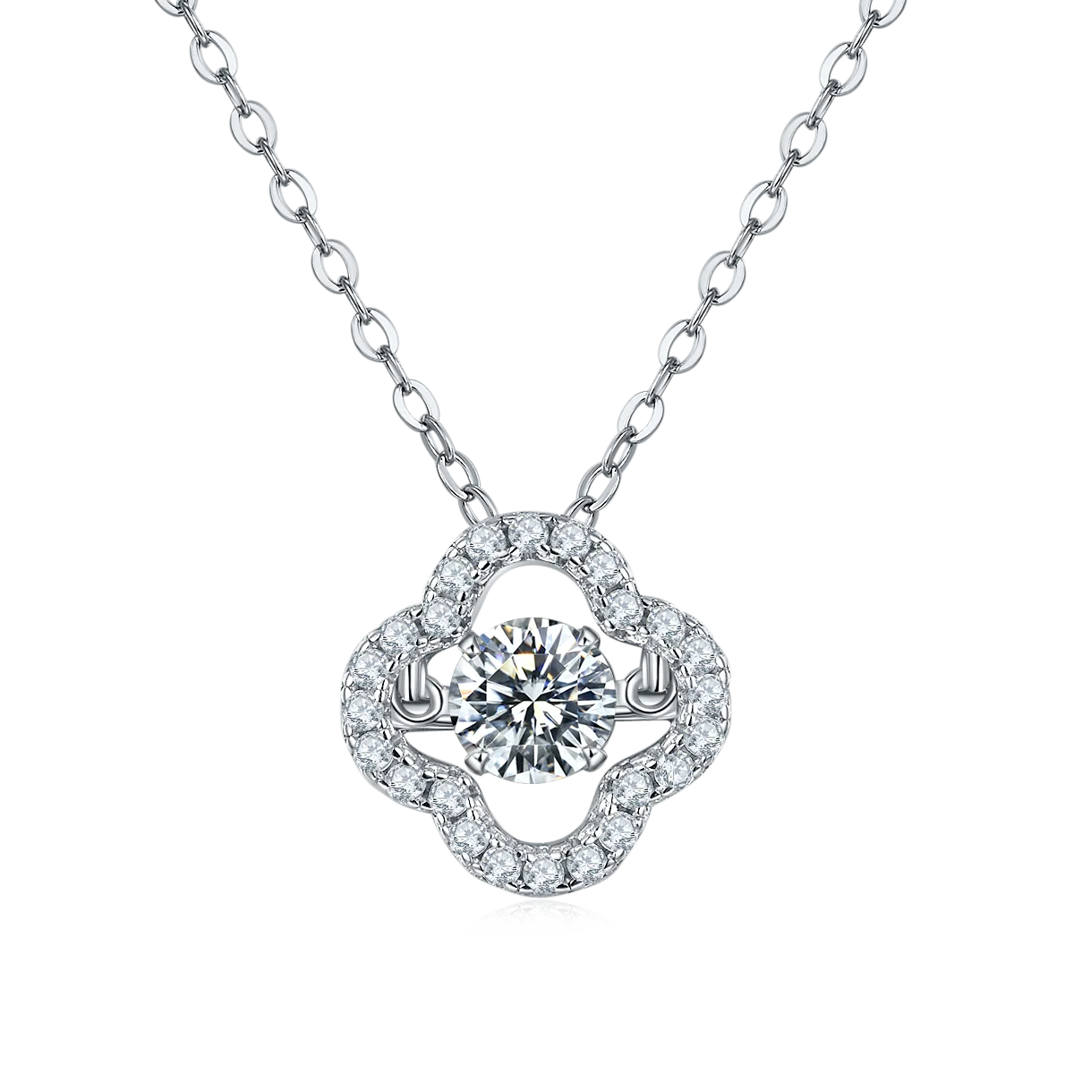 Hot Sale Amazing Moissanite Jewelry Pass Tester Gold Necklace for Girls