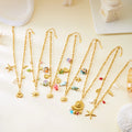 Latest Fashion Trendy Stainless Steel Multi-piece Sun Accessory Pendant Necklace Versatile Shell Small Fish Pearl Necklace