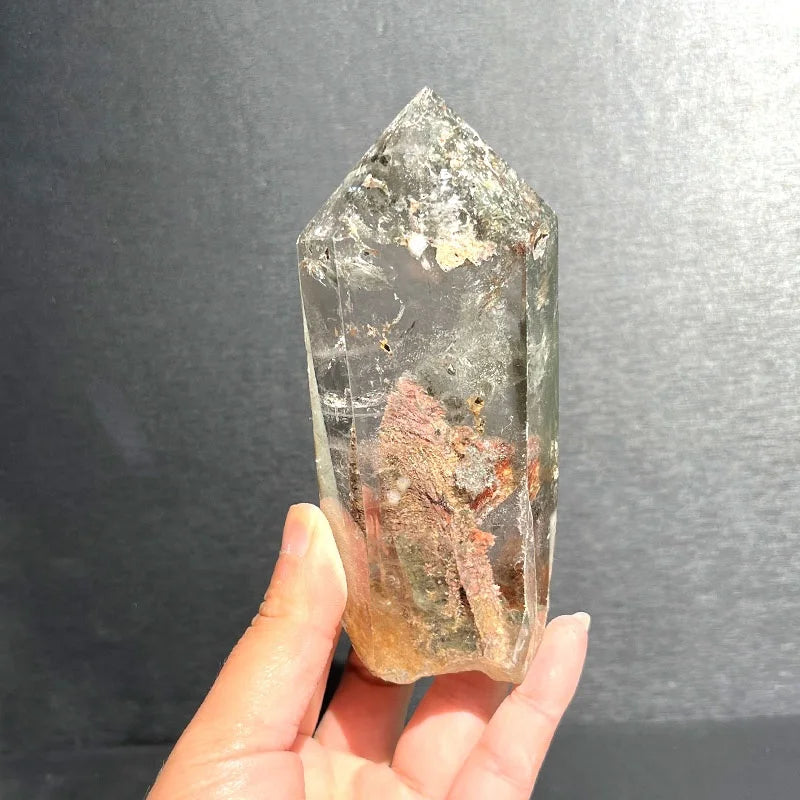 High Quality Gemstone Tower Ghose Phantom Quartz Point Healing Crystal Tower Garden Quartz Tower for Healing for Gift