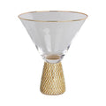 2021 New Heavy Stem Unique Shape Diamond Decoration Martini Glass