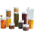 Multi-size Transparent Plastic Food Storage & Container Kitchen Grid Storage Bins Transparent Kitchen Storage Box