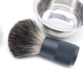 JDK 1PC Badger Hair Shaving Brush Metal Handle Matte Black Color Beard Care Brush