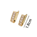 Joyeria Stylish Women'sHuggies Earrings With 18K Laminated Gold Plated Brass and Cubic Zirconia Wholesale Earrings Women