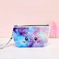 Factory Direct Sales Fashion Cartoon Zipper Small Square Colorful Cat Plush Cosmetic Bags 24x13x8.5cm Below 20L