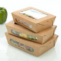 Wholesale Disposable Cheap Kraft Package clear Fruit Box Paper Box with Window