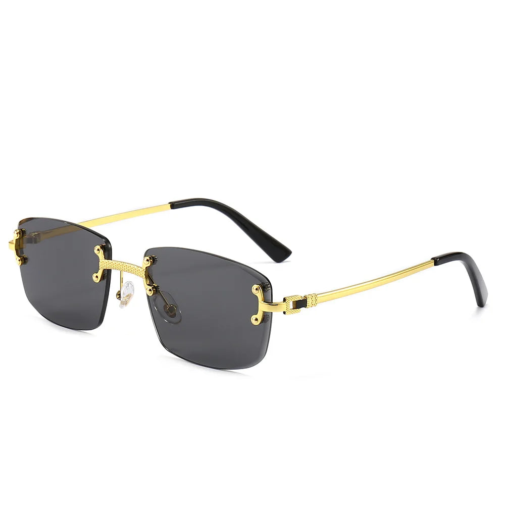 WL2001 New Rimless Metal Rimmed Frame Sun Glasses Retro Punk Sunglasses Designer Custom UV400 Shades