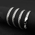 Wholesale Hip Hop Simple Fashion Male Jewelry Stainless Steel Flat Side Chain Necklace Men