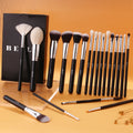 Hot Selling 20pcs Black Makeup Brush Set High Shinny Powder Foundation Eye Shadow Plus Black PU Holder Face Concealer
