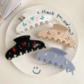 YHJ Cute Rhinestone butterfly Design with Claws Exquisite and Elegant Hair Claw Clip Acetate Hair Claw