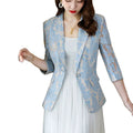 S-4XL Lace Mini Summer Jacket Spring New Waist Shorted Casual Versatile Hollow Out blazer Top
