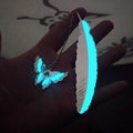 Luminous Feather Retro Glowing Butterfly Metal Bookmark Creative Fluorescent Owl Student Literature Water Resistant Die Cut