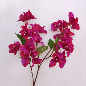 New Design Red White Silk Flower 3 Branches Artificial Bougainvillea 70cm Home/Wedding/Valentine's Day Decoration