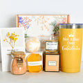 Wholesale Women Care Get Well Soon Gift Boxed Scented Candle Private Label Blanket Bath Bombs Spa Relaxing Luxury Gift Sets