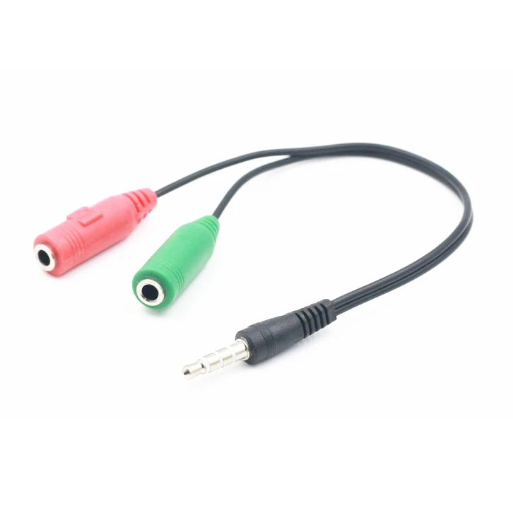 Factory Price 3.5mm Audio Jack Splitter 1 Male to 2 Female Cable Adapter Microphone Earphone Headphone Stereo Plug Y-Splitter