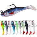 1Pcs 8cm 10g Fishing Gear Wobbler Bass Fishing Lure Artificial Silicone T Tail Small Soft Lure Bait
