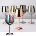 Luxury Red Wine Glasses Goblet Cup Gold Copper Plated Stainless Steel Customized for Wedding Party 16oz Packaging