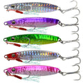 Metal Jig Saltwater Fishing Lure Luminous Flat Slow Pitch Jigs Lure Shore Fast Sea Fishing Jigging Lures