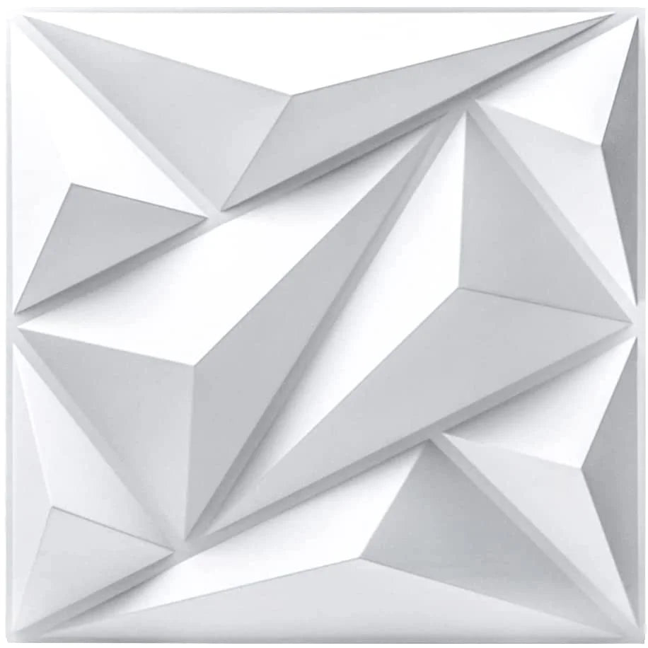 Household Moisture-proof Modern White Black Geometric Diamond Shape 3D PVC Wall Panel Sticker Home Wall Decorations Interior