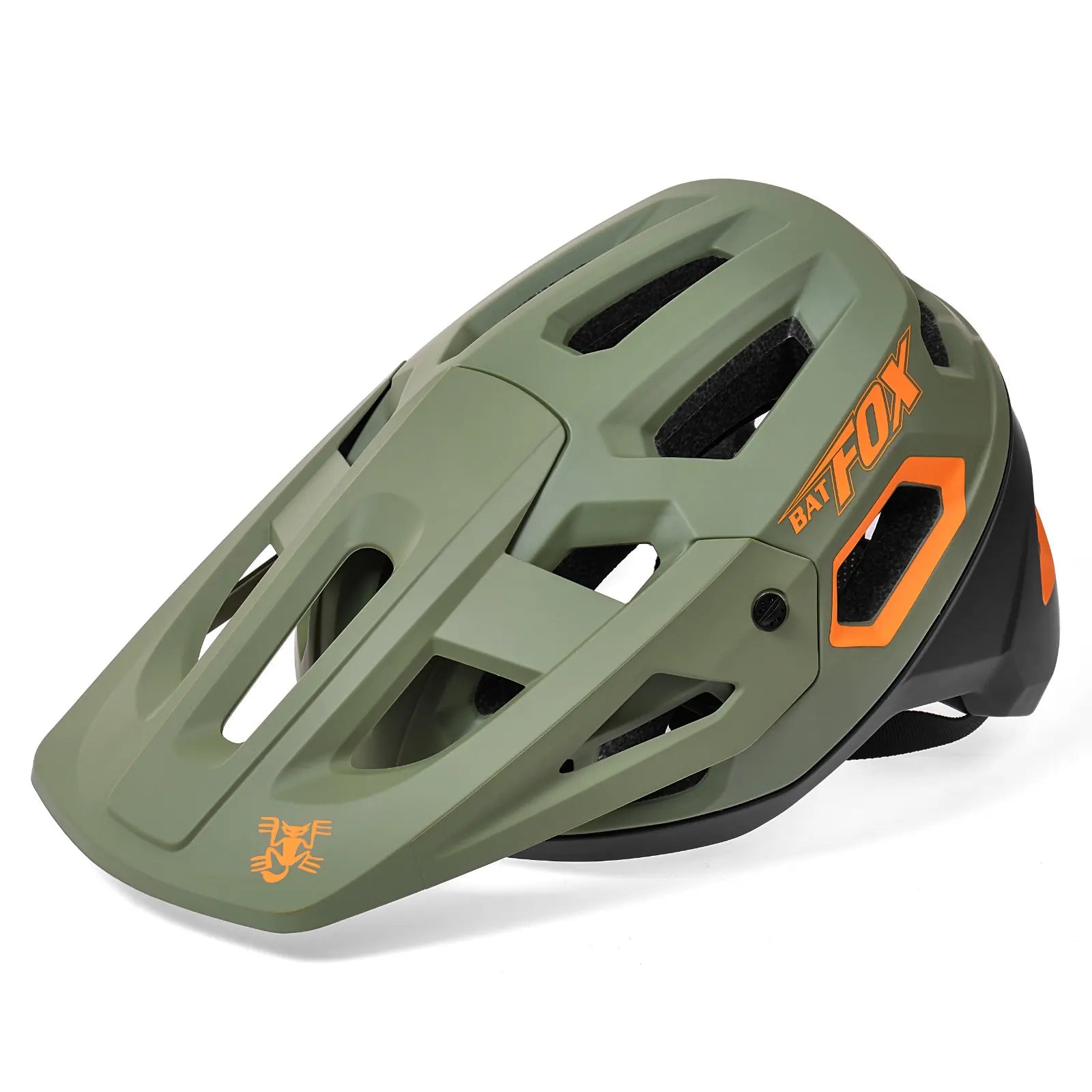 BATFOX Full Size MTB Bike Helmet CE/CPSC UKCA Safety Certified BMX Cycling Helmet Maximum Ventilation Adjustable Dual Sport