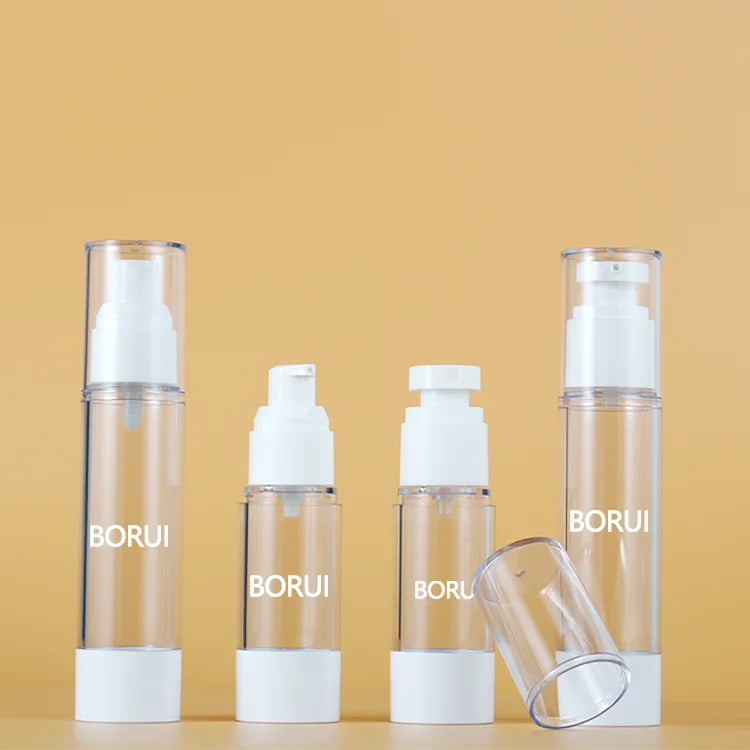 15ml 30ml 50ml White Plastic Vacuum Cosmetic Pump Bottle Airless Serum Lotion Spray for Skin Care & Shampoo