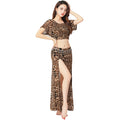 Sexy Comfortable Mesh Colored Print Leopard Print Flower Pattern Costumes Dress Set for Women Belly Dancerwear