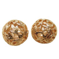 Wholesale 24K Gold Plated Pattern Hollow Spacer Brass round Beads Jewelry Making Findings