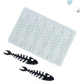 3D Hollow Fishbone Candy Mold Food Cooking Meals Decorations Fondant Mold Polymer Clay Molds