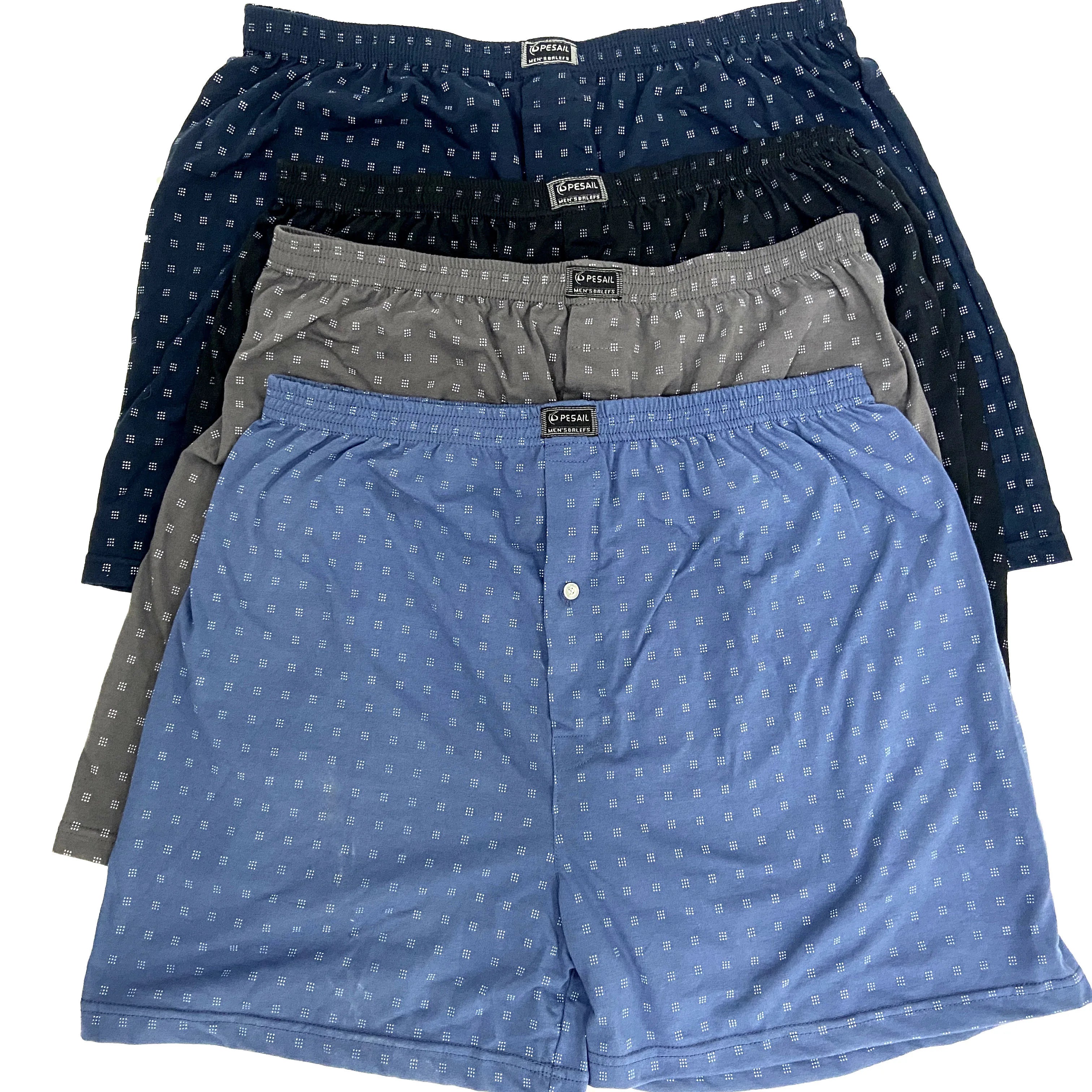 Wholesale Comfort Cotton Eco-Friendly Custom Logo Breathable Comfortable Cotton Boxer Shorts Briefs for Men Breathable Underwear