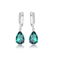 Luxury 925 Sterling Silver Stud Earrings with Trendy Cubic Zirconia Gemstone Women's High Jewelry Water Drop Design Wholesale