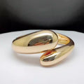 Hansidon New Arrival Fashion Jewelry Hypoallergenic Open Cuff Bangles Tarnish Free Waterproof Metal Gold Couple Chunky Bracelets