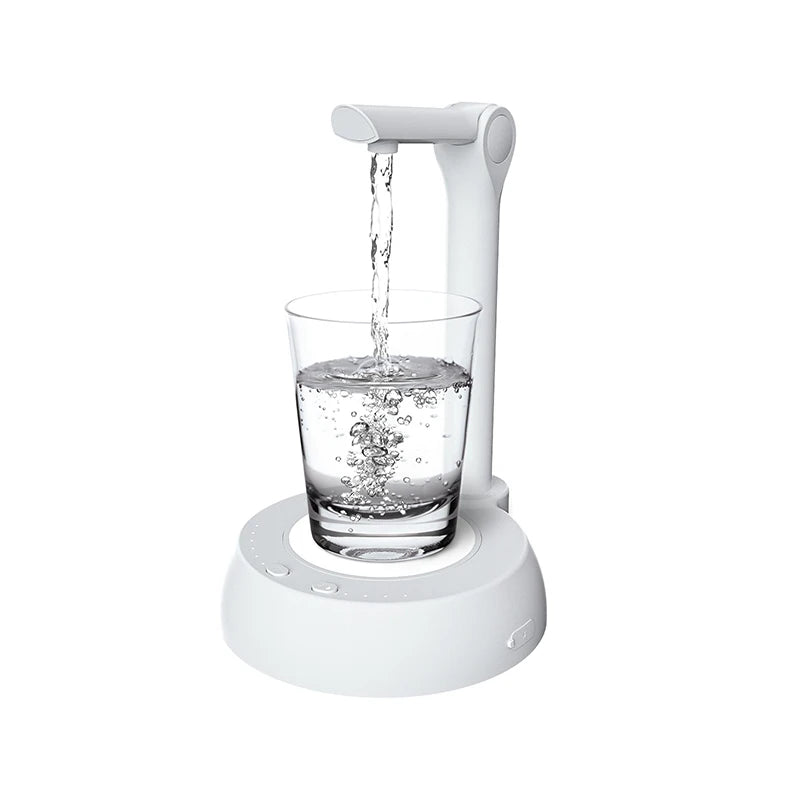 2026 Newest Model Portable Water Pump Type-C Charging Circle LED Light Desktop Electric Water Dispenser for Office