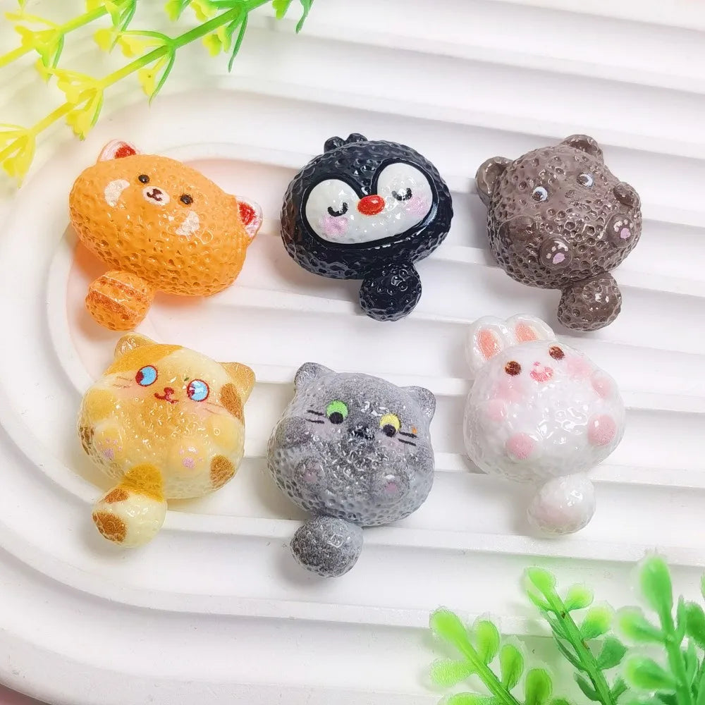 Kawaii Animals Cartoon Miniatures Flatback Resin Charms for DIY CraftsScrapbooking Embellishments