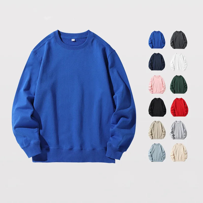 Wholesale Customize 320 Gsm 100% Cotton Drop Shoulder Unisex Oversized Crew Neck Sweatshirts for Men