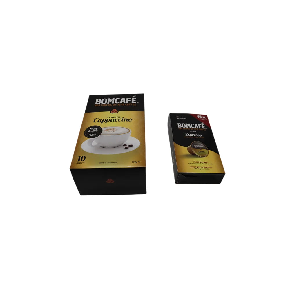 Instant Coffee Carton Box Custom Folded 10 12 14 Capsule Coffee Tea Paper Packaging for Coffee Capsule