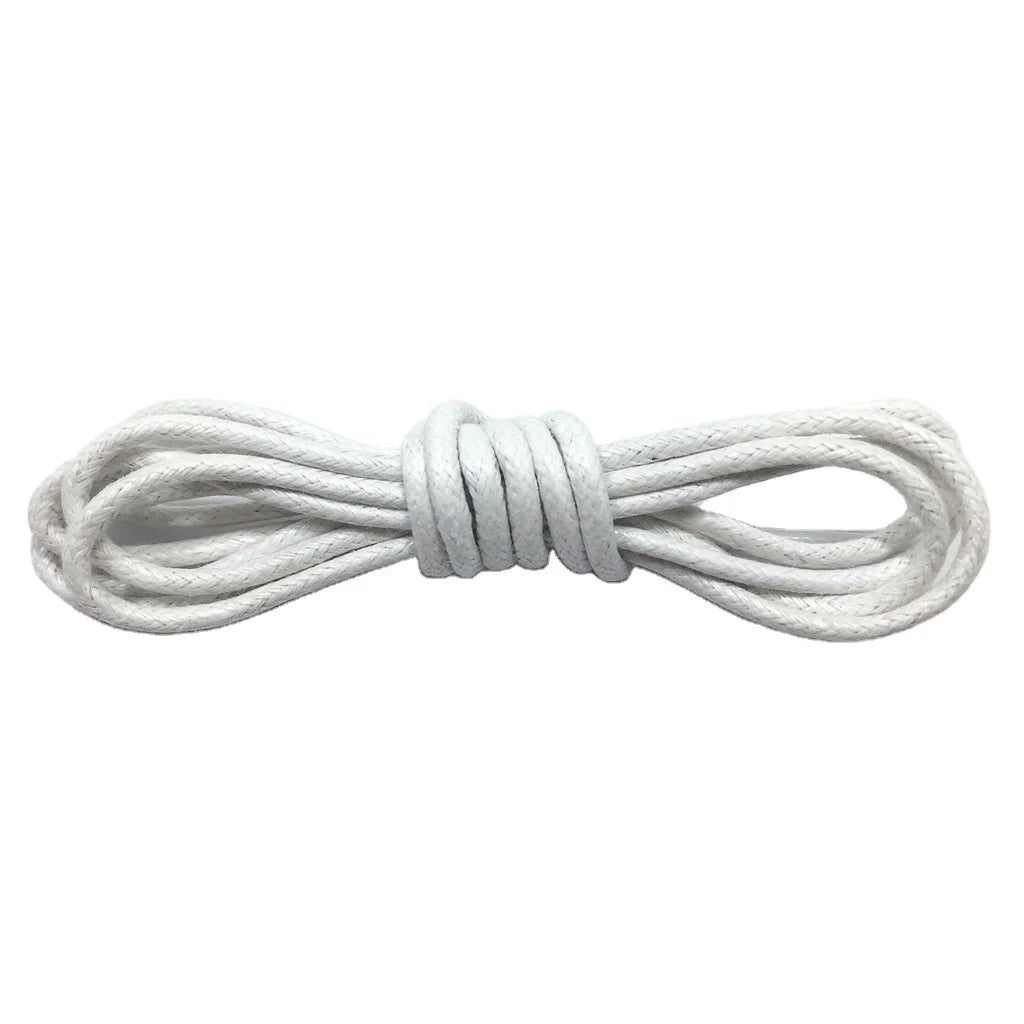 Factory Customization 72 Inch White Leather Transparent Tips Waxed Cotton Shoelaces Custom Printed Colored Features Maoyuan
