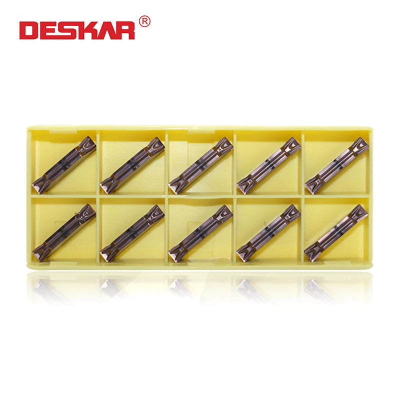 DESKAR CNC Lathe Universal Pressing Slotting Blade Is Suitable for Steel Parts Stainless Steel Processing MGMN200 250-T LF6018