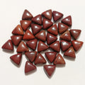 Huiying Hot Sale Natural Gemstone 10mm Triangle Rainbow Stone Cabochon Rings Crafts