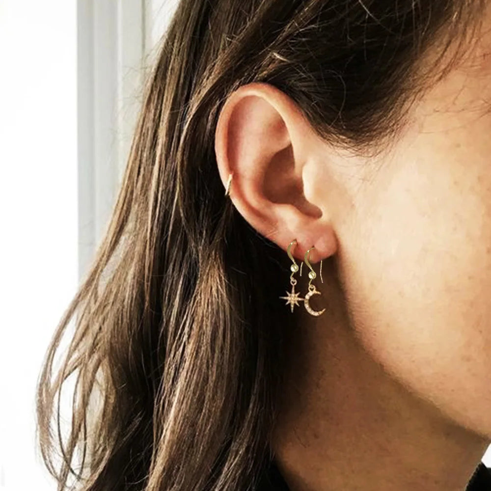 Beadnsice 14K Gold Ear Wire Flat  Hook Earrings
